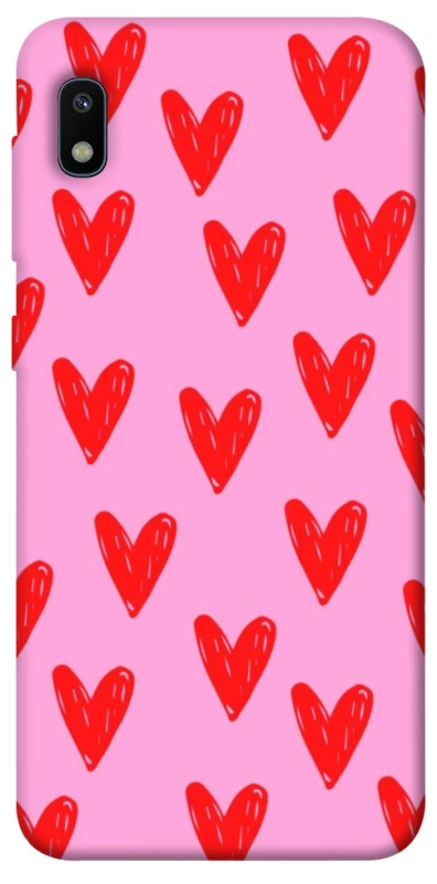 Чохол на Samsung Galaxy A10 (A105F) Red hearts 2 фото 1 з 1