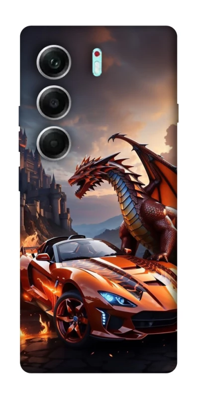 Чохол на Tecno Camon 40 Pro Сar and dragon фото 1 з 1