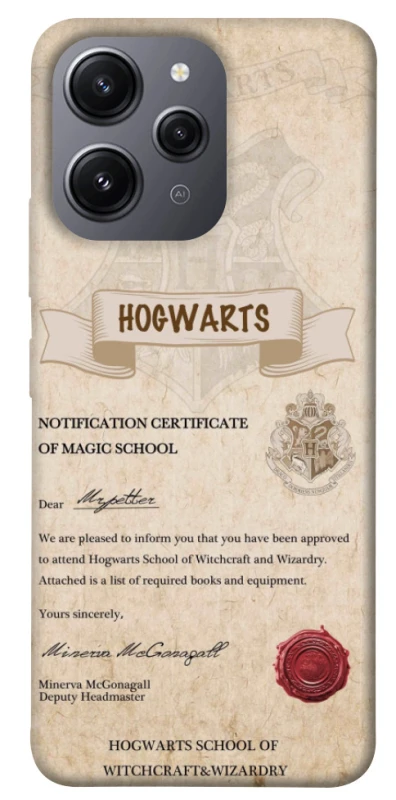 Чехол на Xiaomi Redmi 12 The Hogwarts acceptance letter фото 1 из 1