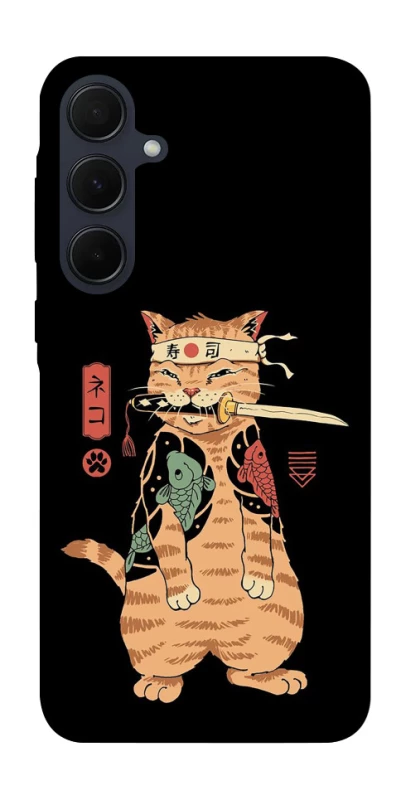 Чохол на Samsung Galaxy A55 Кіт-самурай фото 1 з 1