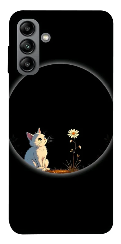 Чохол на Samsung Galaxy A04s Cat and flower фото 1 з 1