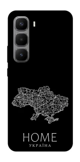 Чехол на Infinix Hot 60 Pro+ Ukraine black map фото 1 из 1