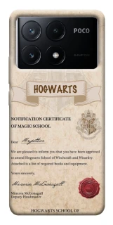 Чехол на Xiaomi Poco X6 The Hogwarts acceptance letter фото 1 из 1
