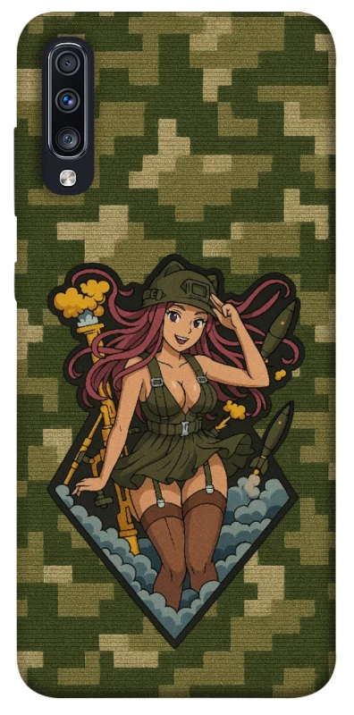 Чохол на Samsung Galaxy A70 (A705F) Military Waifu фото 1 з 1