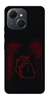 Чехол на TECNO Spark 40C Красное сердце фото 1 из 1