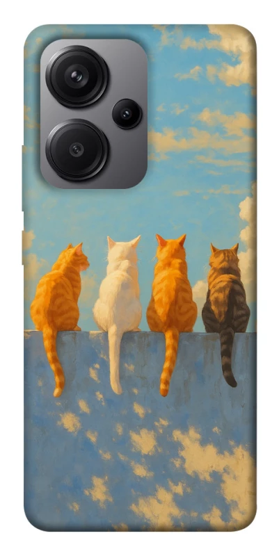 Чехол на Xiaomi Redmi Note 13 Pro+ cats on wall фото 1 из 1