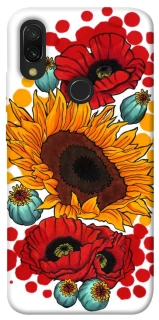 Чохол на Xiaomi Redmi 7 Соняшники та маки фото 1 з 1