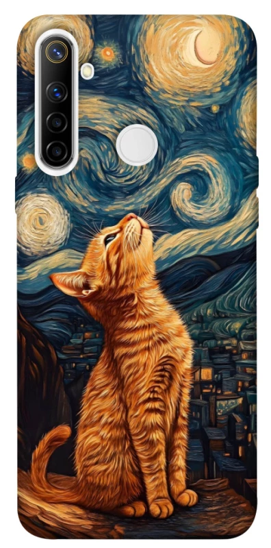 Чехол на Realme 6i van gogh cat фото 1 из 1