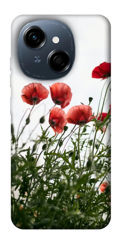 Чехол на TECNO Spark Go 1 Поле маков фото 1 из 1