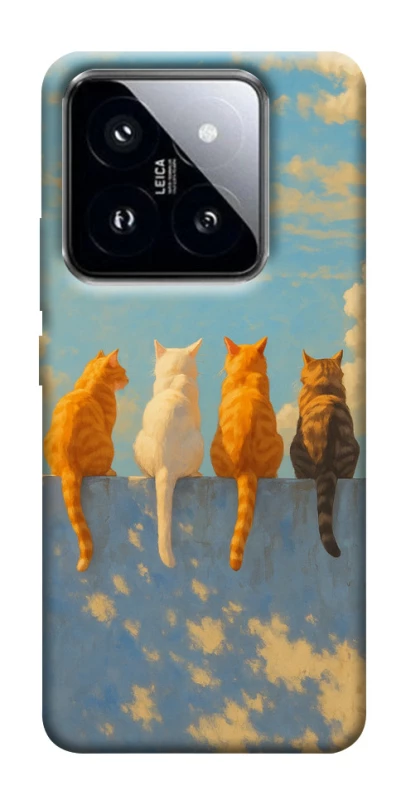 Чехол на Xiaomi 14 Pro cats on wall фото 1 из 1