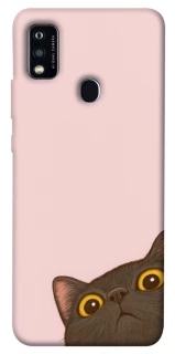 Чехол на ZTE Blade A51 Peeping cat фото 1 Чехол на ZTE Blade A51 Peeping cat фото 1 из 1