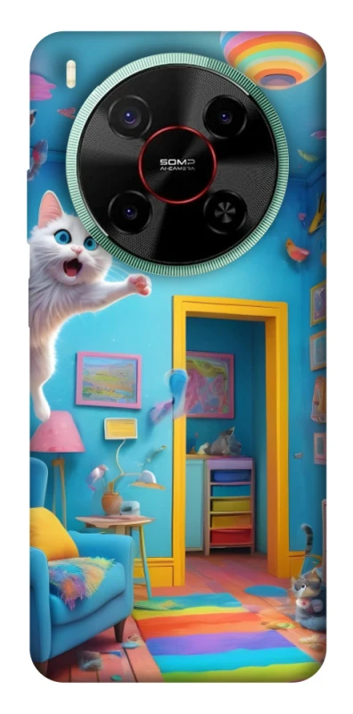 Чохол на ZTE Nubia V70 Max crazy cat фото 1 з 1