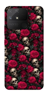 Чехол на Realme Narzo 50A Черепа и розы фото 1 из 1