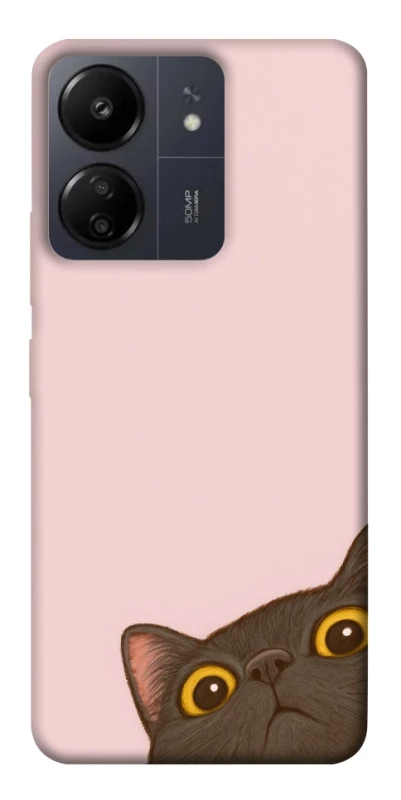 Чехол на Xiaomi Poco C65 Peeping cat фото 1 из 1