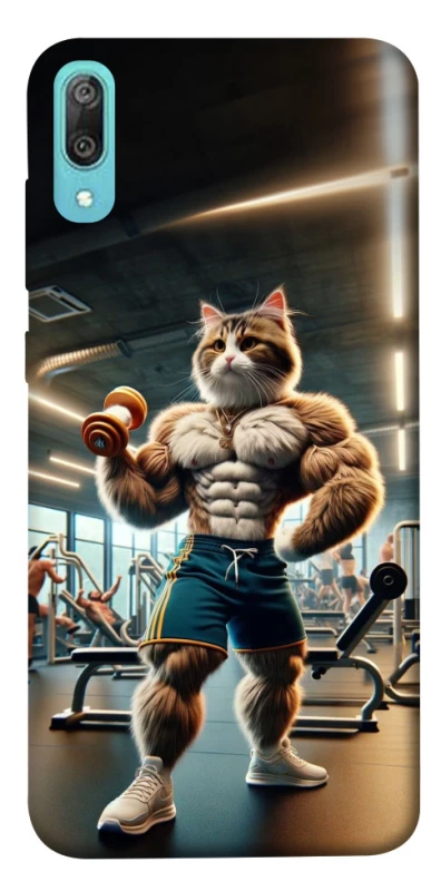 Чехол на Huawei Y6 Pro (2019) Качок кот фото 1 из 1