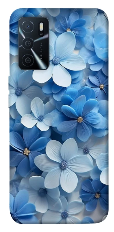 Чехол на Oppo A16s / A16 Синие цветы фото 1 из 1
