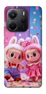 Чохол на Xiaomi Redmi Note 14 4G (Europe version) Labubu twins ver.3 фото 1 з 1