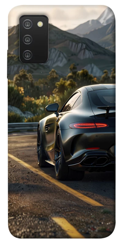 Чехол на Samsung Galaxy A03s Car in the mountains фото 1 из 1