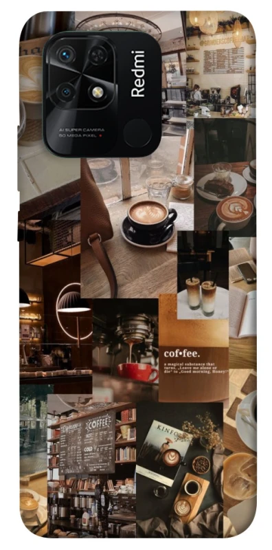 Чохол на Xiaomi Redmi 10C Coffee collage ver.2 фото 1 з 1