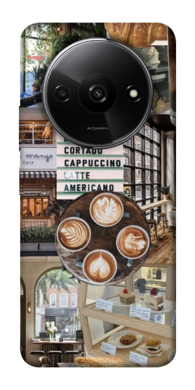 Чохол на Xiaomi Redmi A3 Coffee collage ver.5 фото 1 з 1