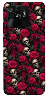 Чехол на Xiaomi Redmi 10C Черепа и розы фото 1 из 1
