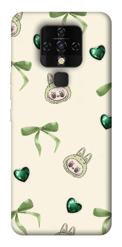 Чохол на TECNO Camon 16 SE Labubu Green Heart фото 1 з 1