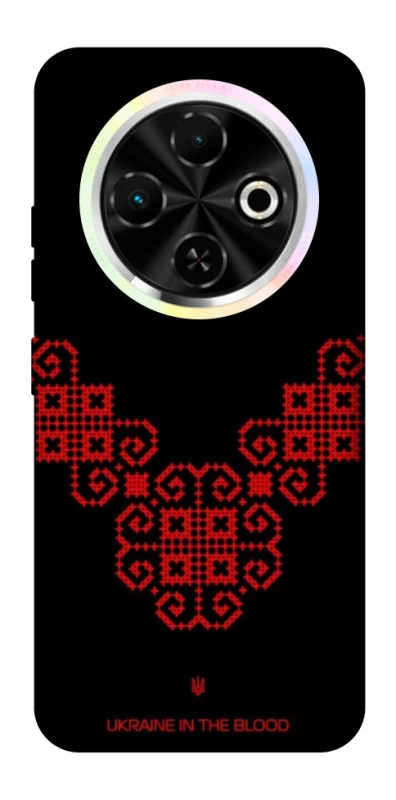 Чохол на TECNO Spark 30C Чорно-червона вишиванка фото 1 з 1