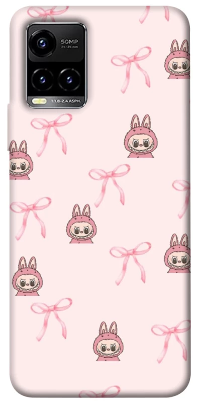 Чохол на Vivo Y21 / Y33s Pink bows and Labubus фото 1 з 1