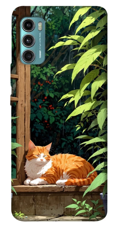 Чехол на Motorola Moto G60 red cat фото 1 из 1