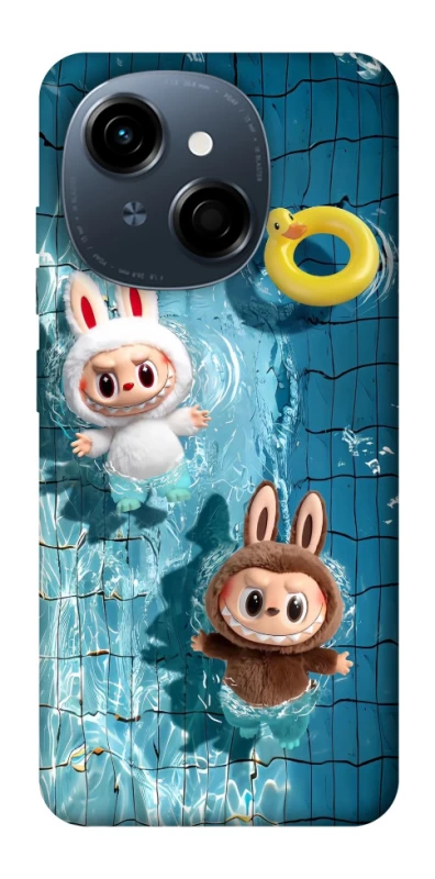Чохол на TECNO Spark Go 1 Labubu in the pool фото 1 з 1