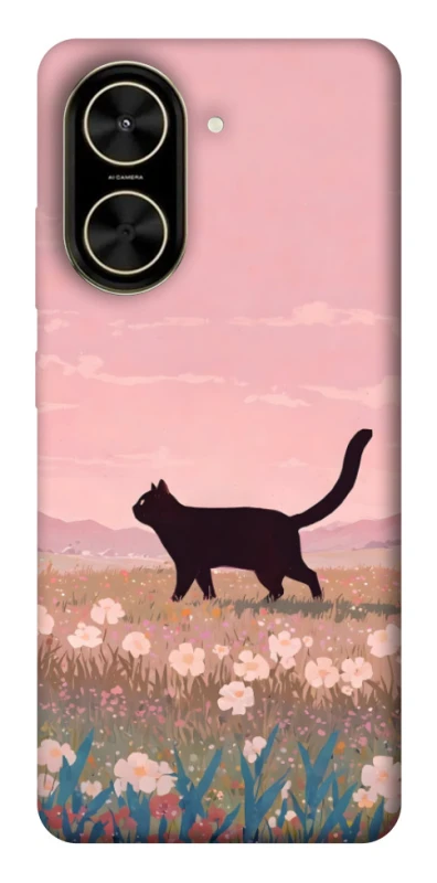 Чехол на Xiaomi Poco C71 cat on a field фото 1 из 1