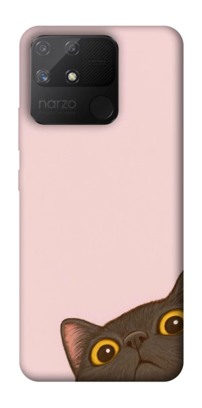 Чехол на Realme Narzo 50A Peeping cat фото 1 Чехол на Realme Narzo 50A Peeping cat фото 1 из 1