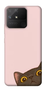 Чехол на Realme Narzo 50A Peeping cat фото 1 Чехол на Realme Narzo 50A Peeping cat фото 1 из 1