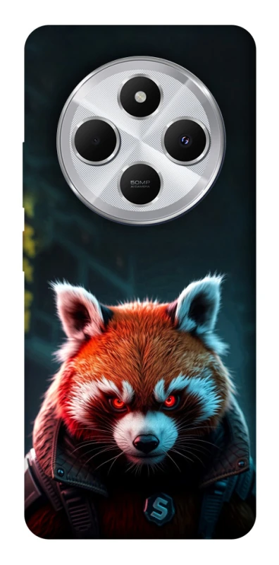 Чехол на Xiaomi Redmi 14C / Poco C75 Cyber Red Panda фото 1 из 1