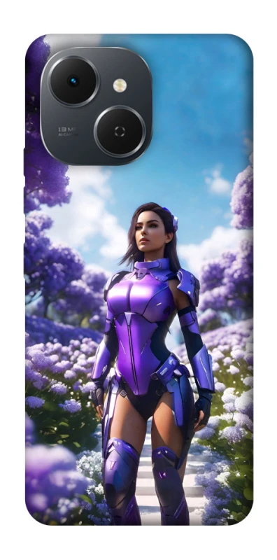 Чехол на TECNO Spark 40C Cyber space girl ver.4 фото 1 из 1