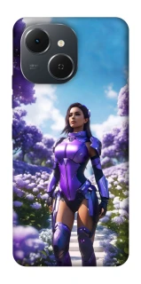 Чехол на TECNO Spark 40C Cyber space girl ver.4 фото 1 из 1