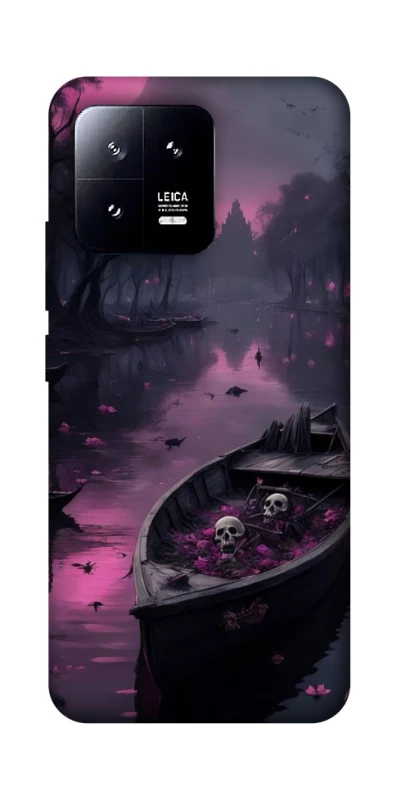 Чохол на Xiaomi 13 Boat and flamingo фото 1 з 1