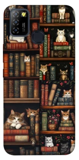 Чохол на Infinix Hot 10 Lite Cats & Books фото 1 з 1