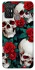 Чохол на ZTE Blade A52 skull and rose фото 1 з 1