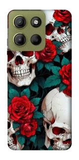 Чехол на Motorola Moto G15 4G skull and rose фото 1 из 1