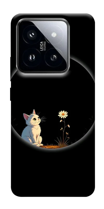 Чехол на Xiaomi 14 Pro Cat and flower фото 1 из 1