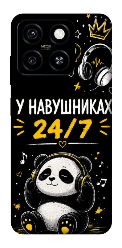 Чохол на ZTE Blade A55 4G У навушниках 24/7 фото 1 з 1