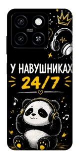 Чехол на ZTE Blade A55 4G У навушниках 24/7 фото 1 из 1