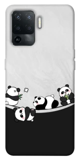 Чехол на Oppo Reno 5 Lite Four pandas фото 1 из 1