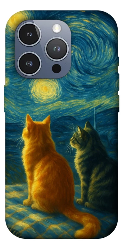 Чехол на Apple iPhone 16 Pro Max Cats under the stars фото 1 из 1