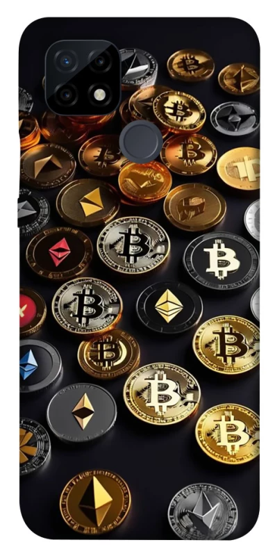 Чехол на Realme C21 Many coins фото 1 из 1