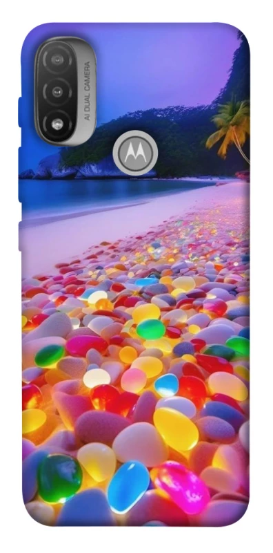 Чохол на Motorola Moto E20 Каміння світиться на березі фото 1 з 1