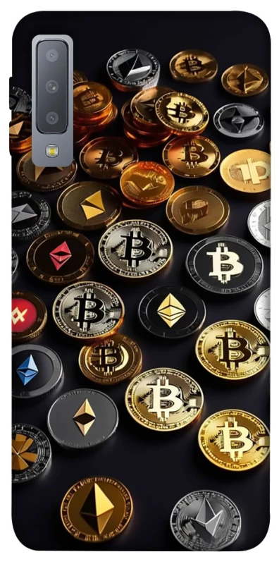 Чехол на Samsung A750 Galaxy A7 (2018) Many coins фото 1 из 1