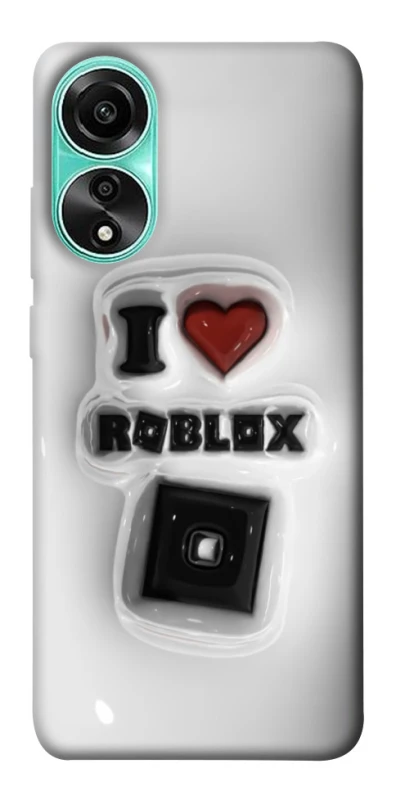 Чохол на Oppo A78 4G I love Roblox фото 1 з 1