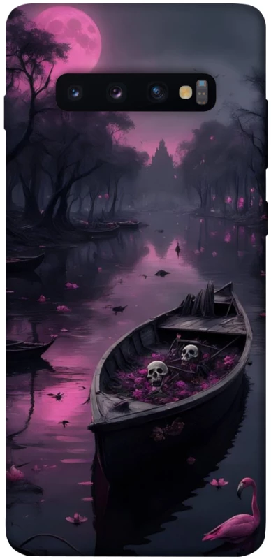 Чохол на Samsung Galaxy S10+ Boat and flamingo фото 1 з 1